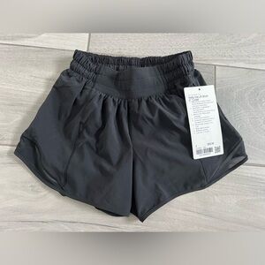 NEW WITH TAGS! Lululemon Hotty Hot LR Short 4” *Lined